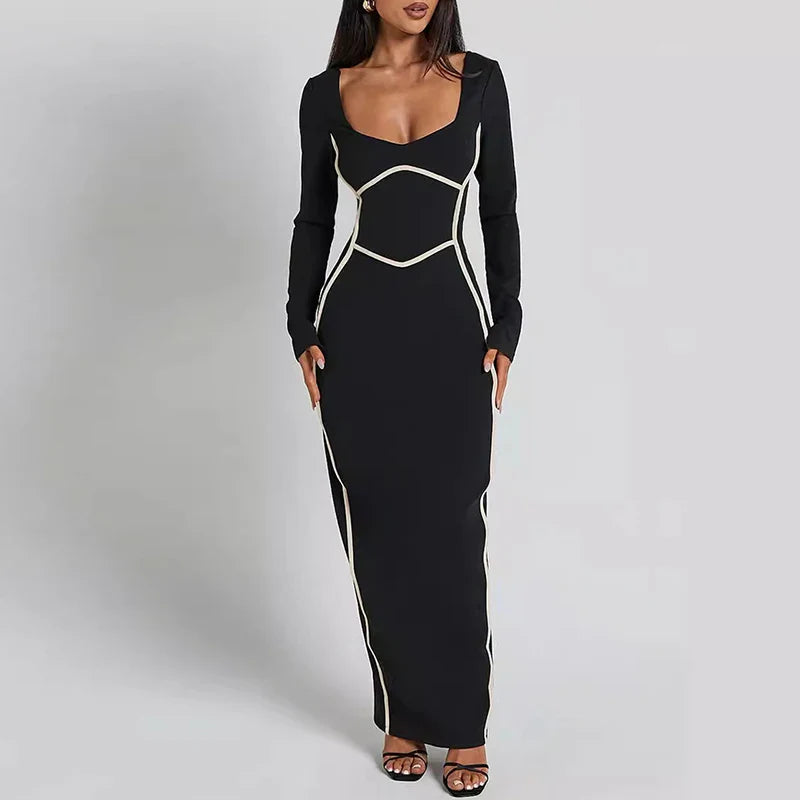 Flor | Stilvolles Bodycon-Kleid mit U-Ausschnitt