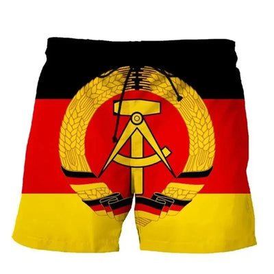 Ippo | Herren-Shorts mit 3D-Druck und deutscher Flagge Fußball-EM 2024