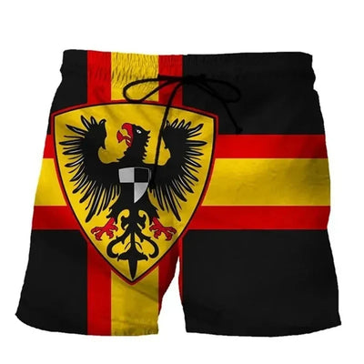 Ippo | Herren-Shorts mit 3D-Druck und deutscher Flagge Fußball-EM 2024