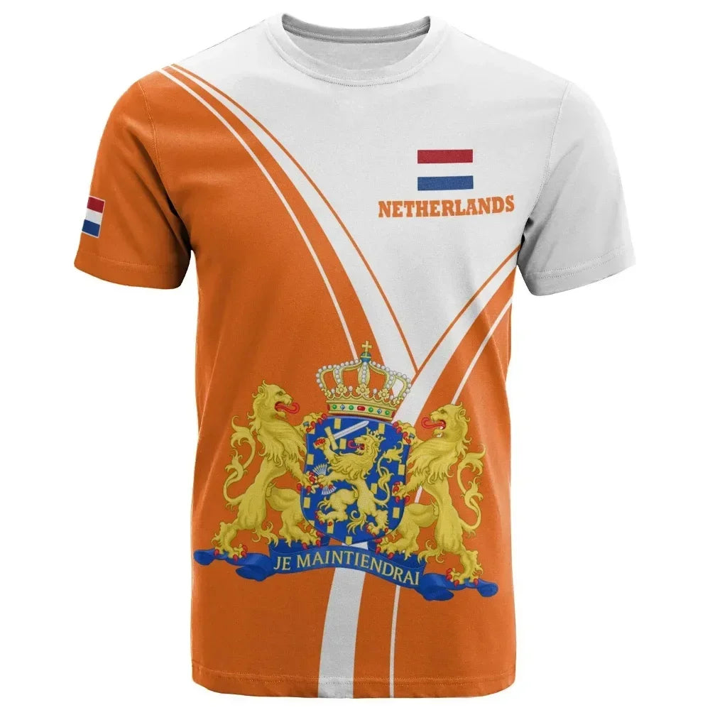 Ortwiner | Herren Niederlande Euro 2024 Fußball T-Shirt