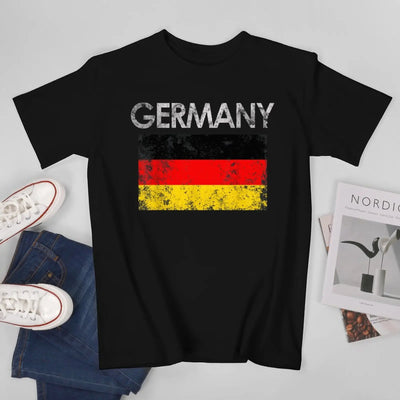 Tom | Unisex-T-Shirt mit Rundhalsausschnitt und deutscher Flagge, Fußballtrikot für die EM 2024