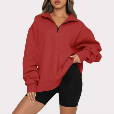 Charlotte – sweatshirt mit kragen für damen