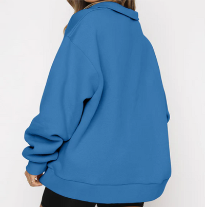 Charlotte – sweatshirt mit kragen für damen