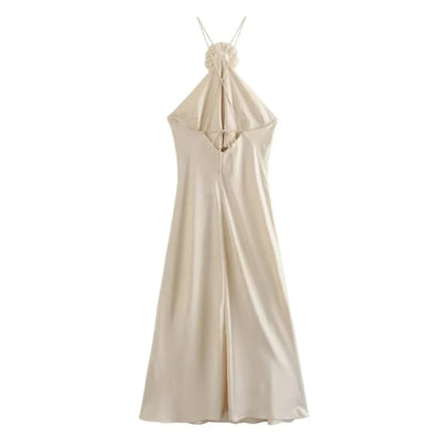 Ivy | Off-Shoulder Satin Kleid