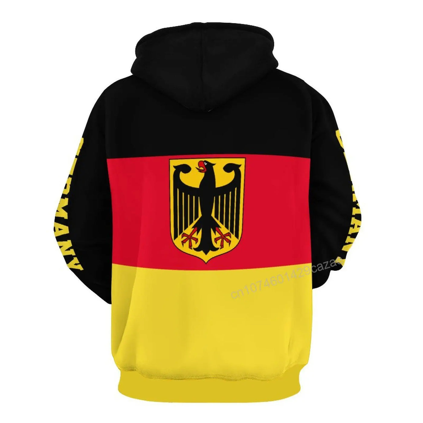 Mikasa | Unisex-Deutschland-Landesflagge 3D-Kapuzenpullover, Deutschland-EM 2024-Fußballtrikot