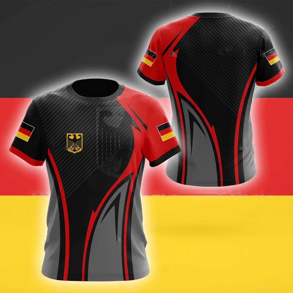 Noir | Fußballtrikot für Herren mit deutschem Nationalemblem für die EM 2024