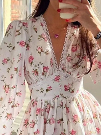 Alene | Spitzenkleid mit Laternenärmeln