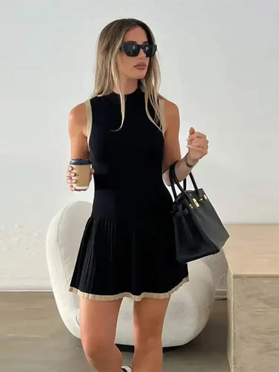 Amelie | Sexy Colorblock-Minikleid mit hoher Taille