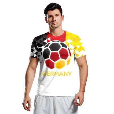 Christal | Deutschland Euro 2024 Fußball Rundhals Herren T-Shirt