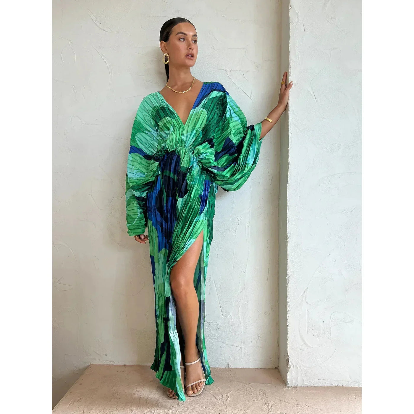 Samandes | Elegantes Kleid Mit V-Ausschnitt