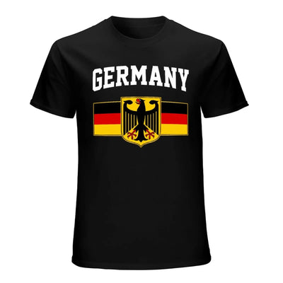 Tom | Unisex-T-Shirt mit Rundhalsausschnitt und deutscher Flagge, Fußballtrikot für die EM 2024