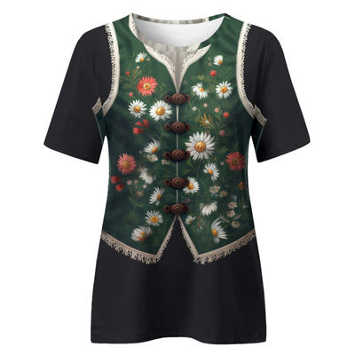 Perdita | Damen Digitaler Druck Oktoberfest Dirndl Bluse | 2024