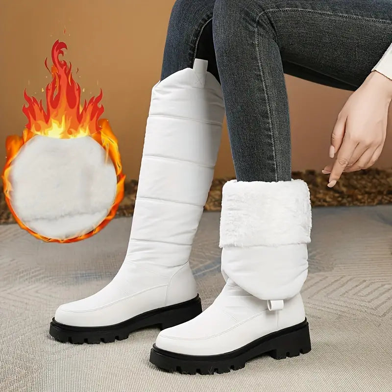 Dreicela | Modische Mid-Calf Winter-Schneestiefel für Frauen