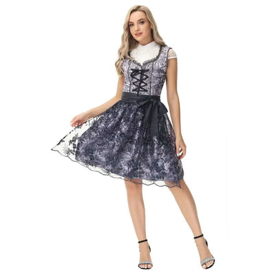 Astridun | Damen Kurz Oktoberfest Dirndl Kleid | 2024