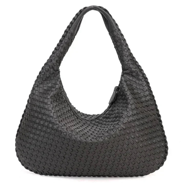 Ragna | Geflochtene Schultertasche Aus Veganem Leder