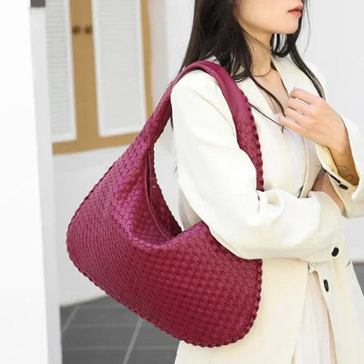 Ragna | Geflochtene Schultertasche Aus Veganem Leder