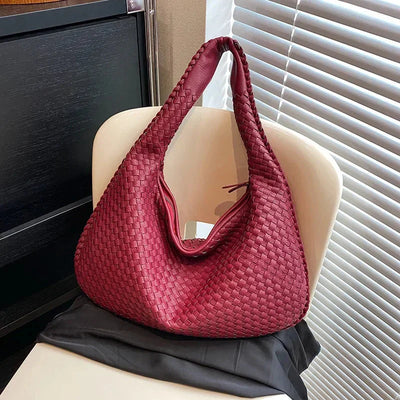 Ragna | Geflochtene Schultertasche Aus Veganem Leder