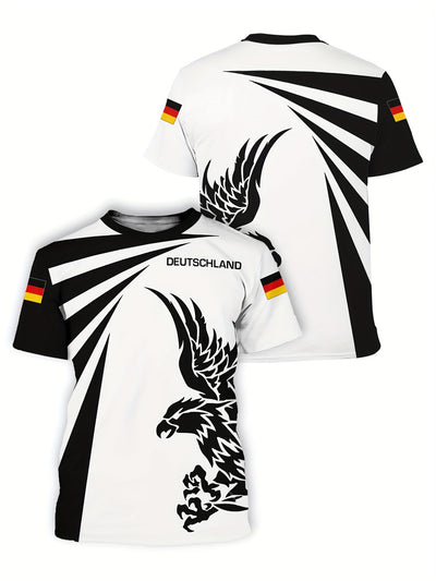 Adrean | Deutschland Euro 2024 Herren Fußball Trikot mit Adler Druck