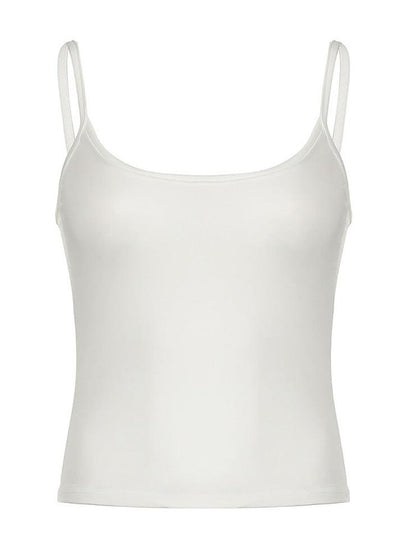 Einfarbiges Basic Slim Cami Top