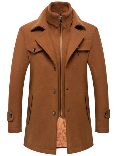 Jacea | Herren Winter Lang Trench Mantel