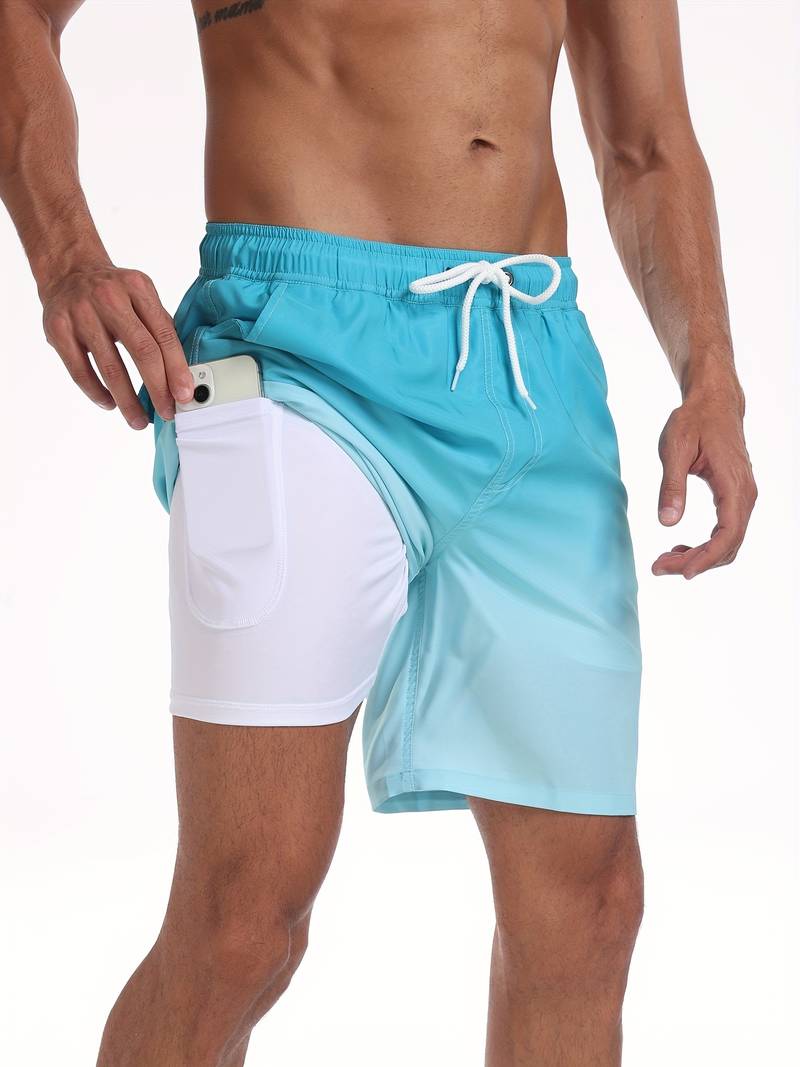 Lawrencius | Herren Strandshorts mit Innenshorts