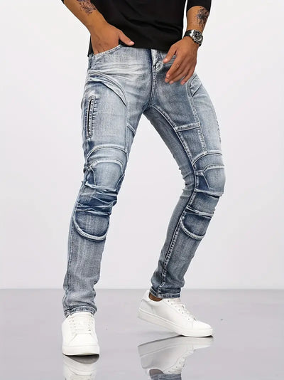 Liam – lässige skinny-bikerjeans für herren