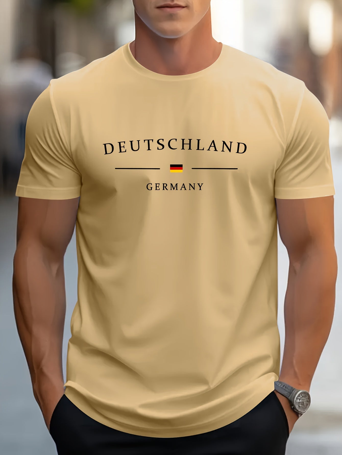 Alen | Deutschland Fußballtrikot für Herren mit kreativem Aufdruck und originellem EM-2024-Motiv