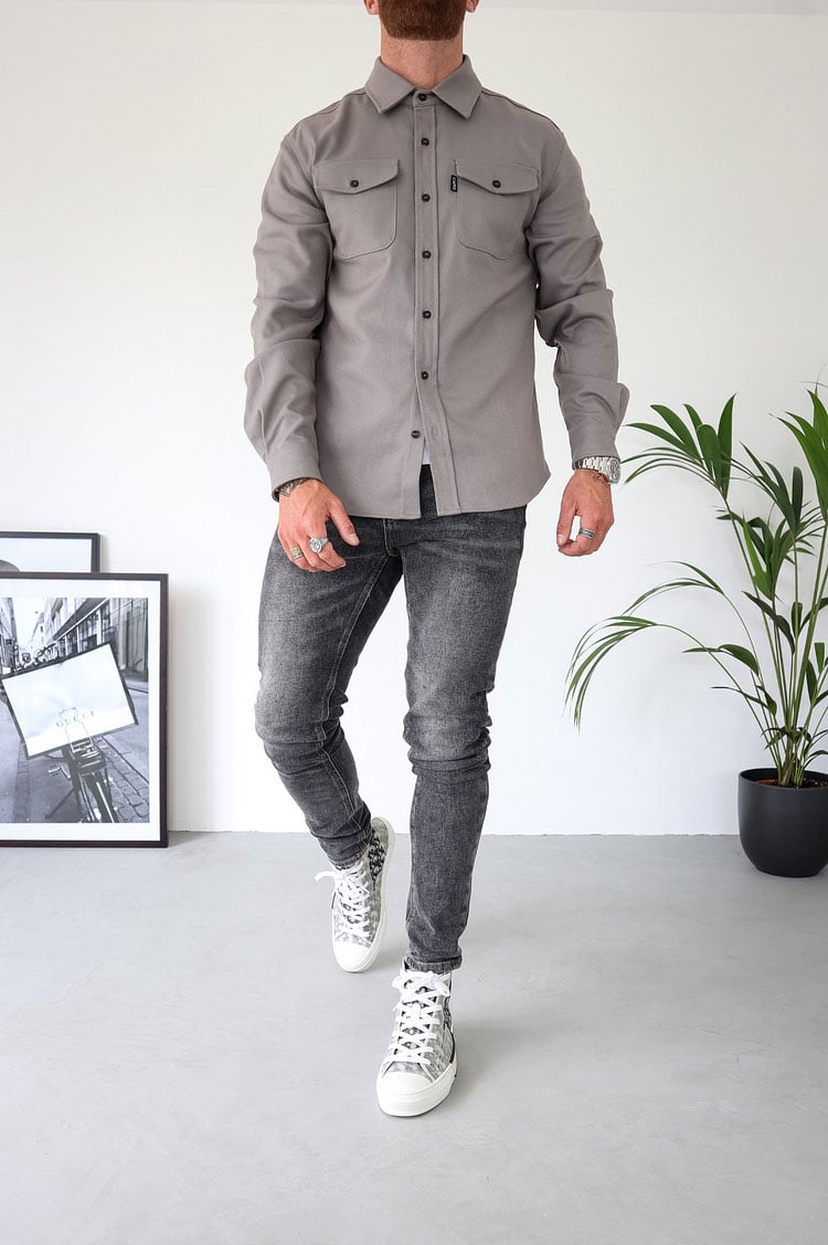 Umar | Button-Down-Hemdjacke für Herren