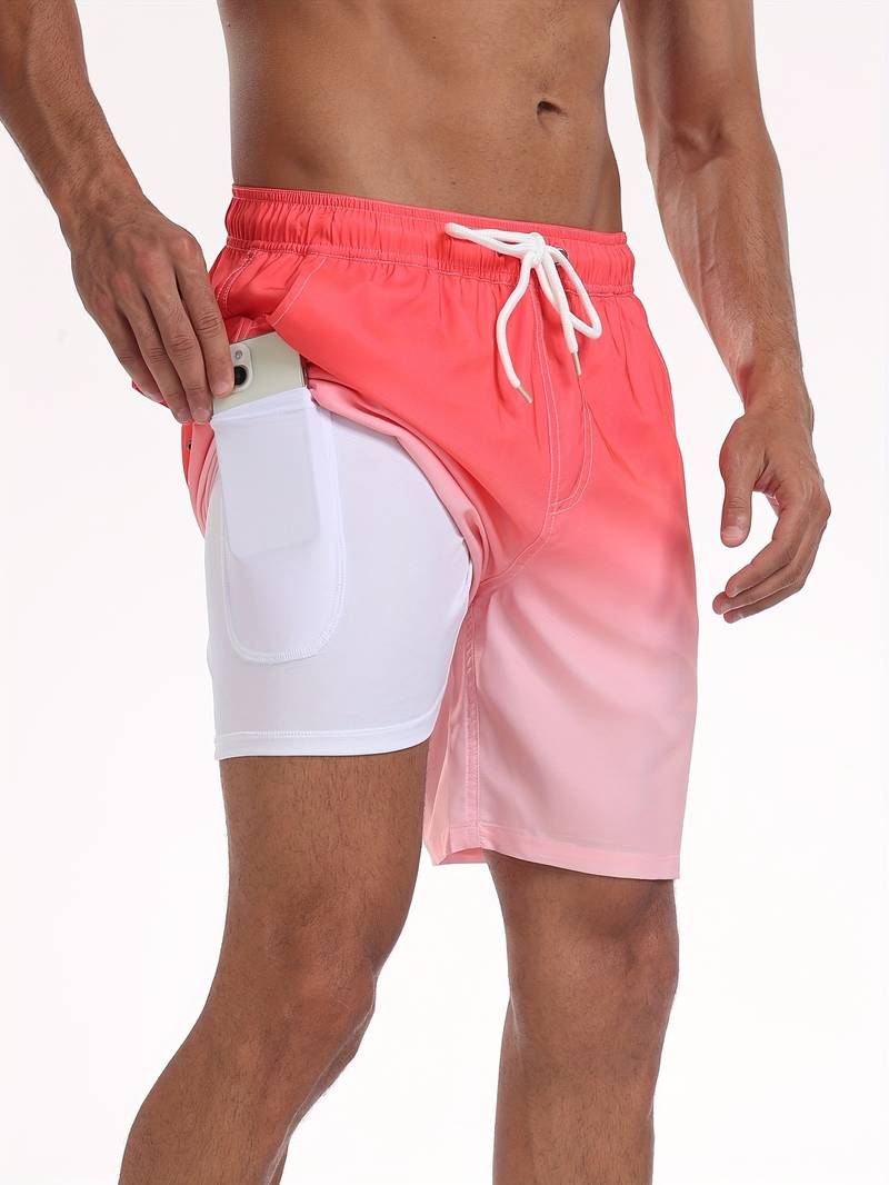 Lawrencius | Herren Strandshorts mit Innenshorts