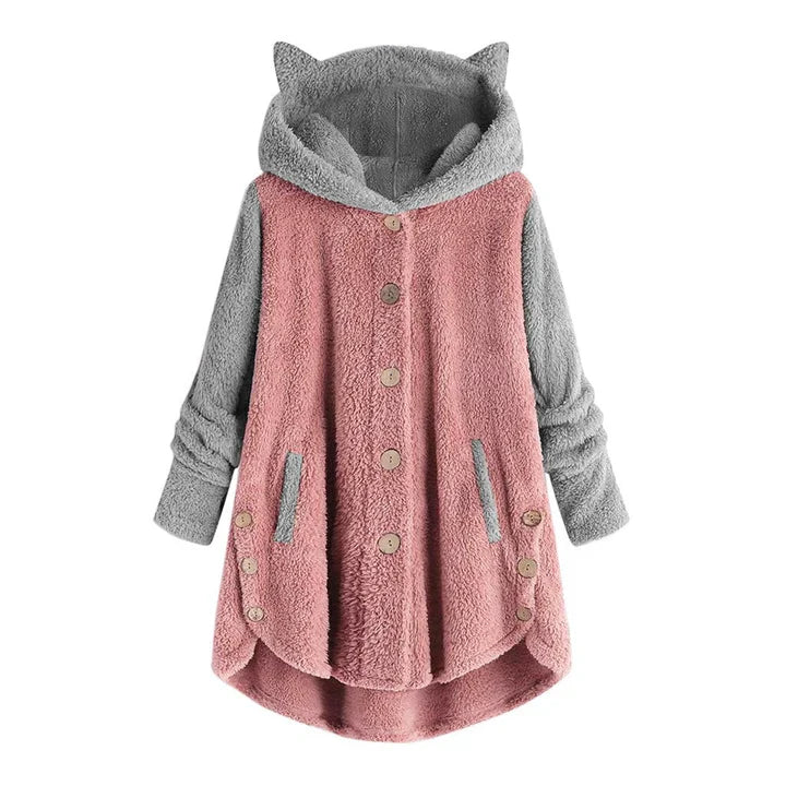 50% Rabatt | Tilly™ - Kapuzenpulli mit Knopfleiste und Ohren [Letzter Tag Rabatt]