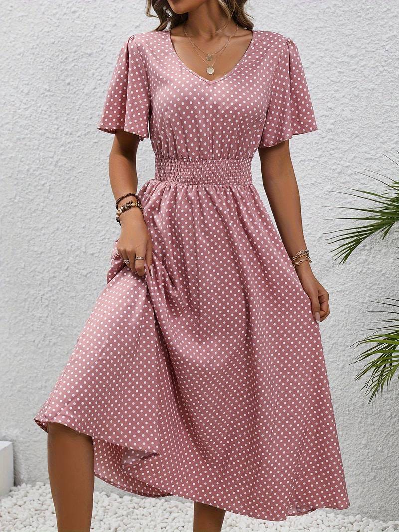 Mia – allover-print-kurzarmkleid für frühling und sommer