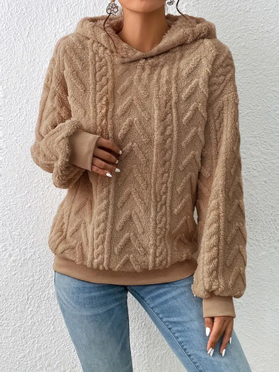 Irelissa | Kapuzenpullover mit Samt-Touch - Weiches strukturiertes Plüsch-Sweatshirt für lässige Tage