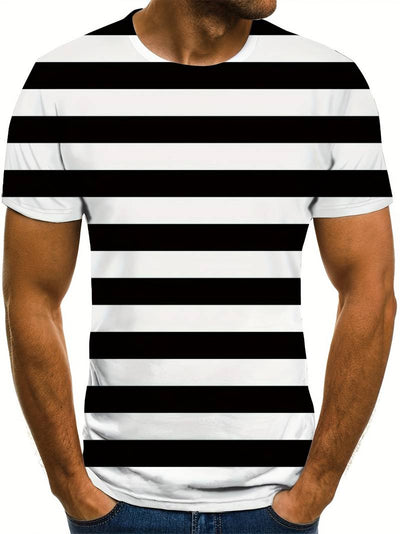 Isaac – kontrastgestreiftes t-shirt für männer