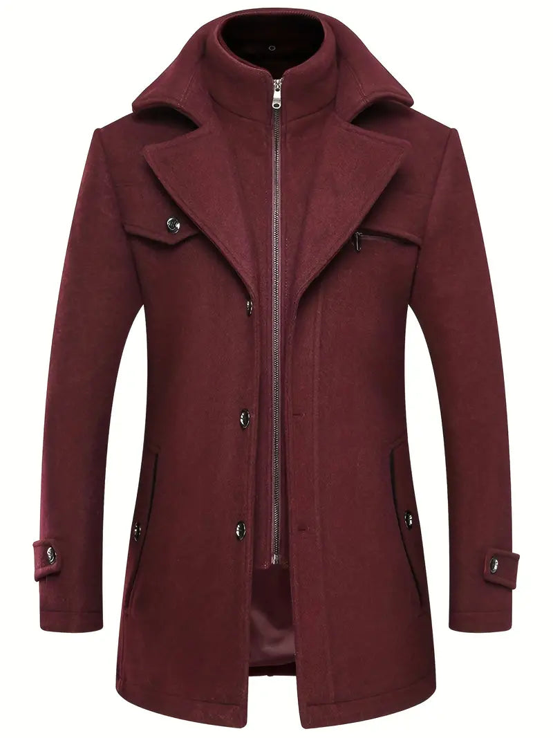 Jacea | Herren Winter Lang Trench Mantel