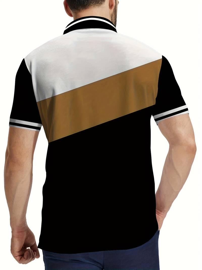 Liam – golfshirt mit kontrastfarbdruck