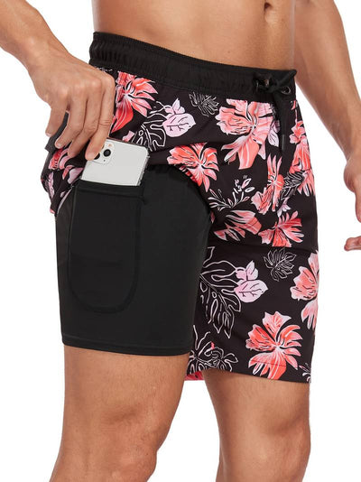 Lawrencius | Herren Strandshorts mit Innenshorts