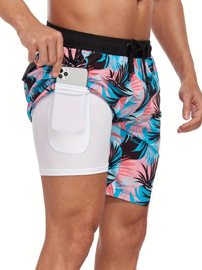 Lawrencius | Herren Strandshorts mit Innenshorts