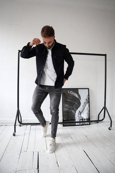 Umar | Button-Down-Hemdjacke für Herren