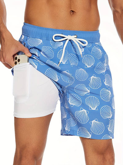 Lawrencius | Herren Strandshorts mit Innenshorts