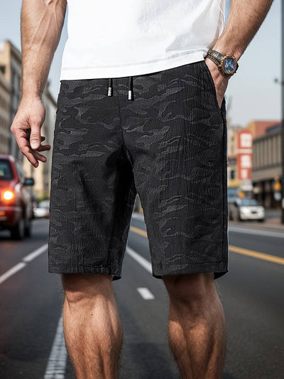 Matthew – atmungsaktive shorts mit kordelzug und tarnmuster