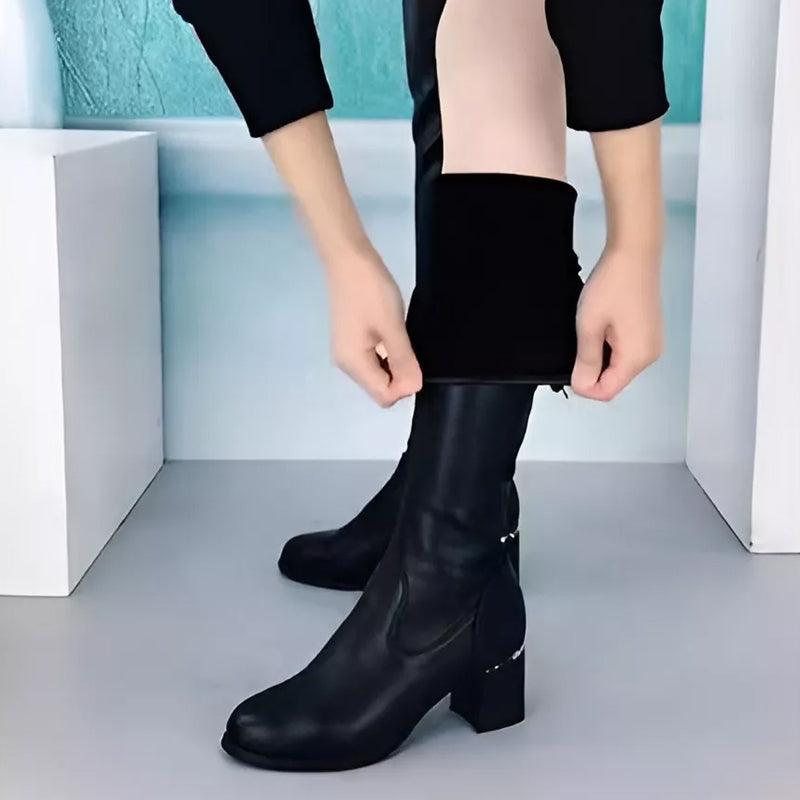 Heatha | Damen Kniehohe Stiefel | Reissverschluss