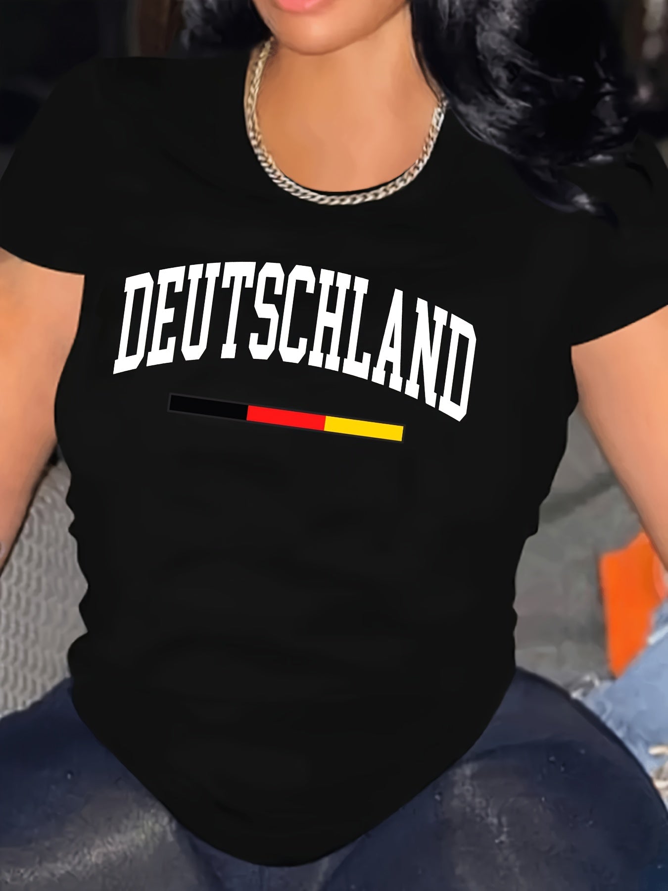 Florie | Fußballtrikot mit Deutschland-Aufdruck in Übergröße für Damen zur EM 2024