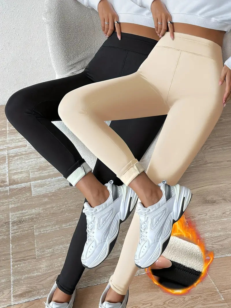 Shivlina | Doppelte, einfarbige Skinny-Leggings