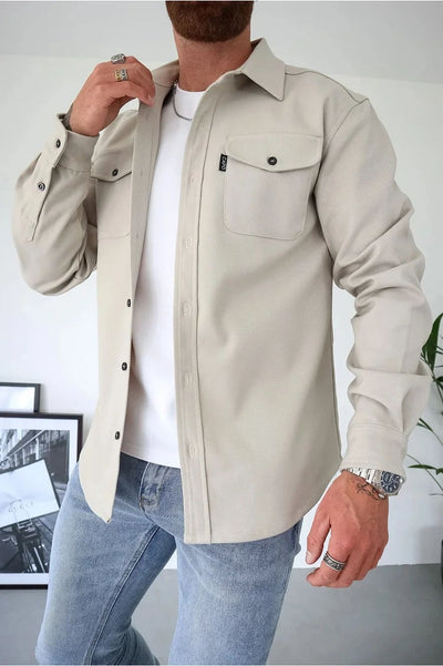 Umar | Button-Down-Hemdjacke für Herren