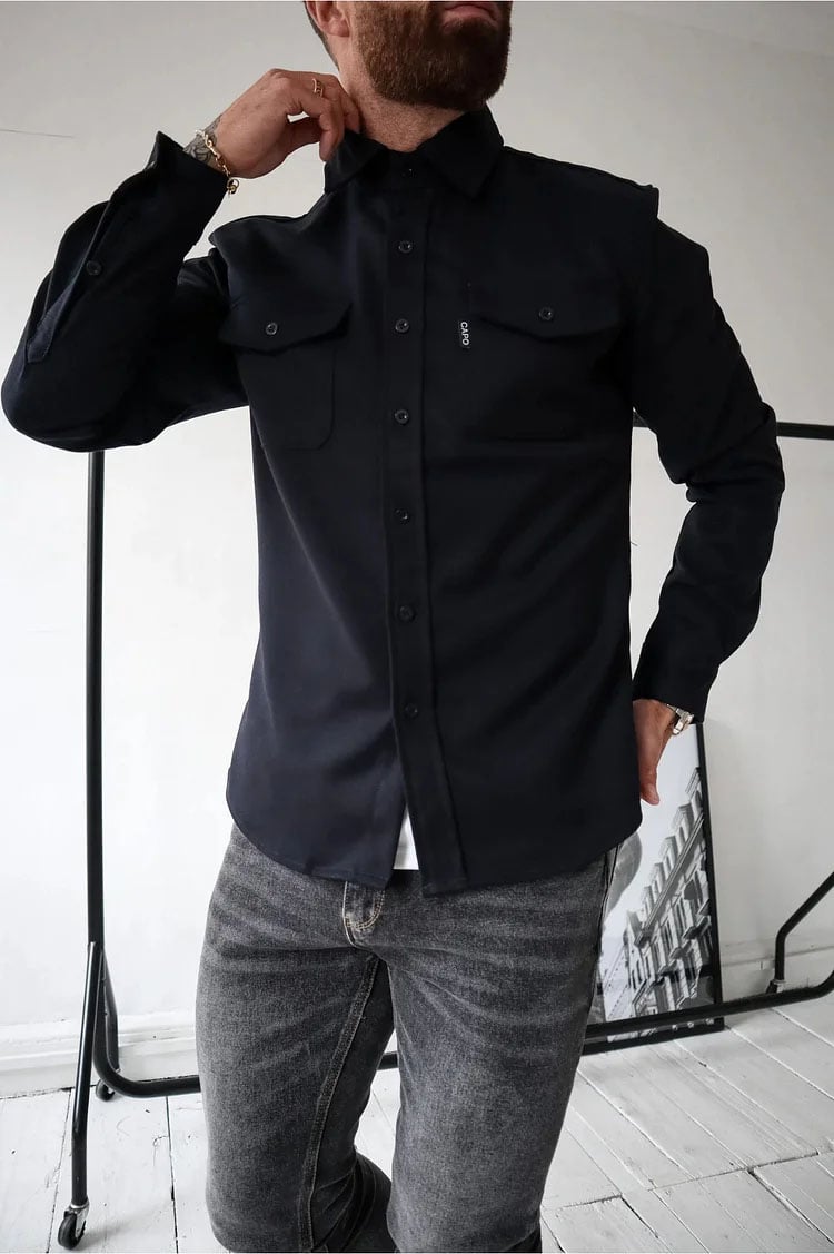 Umar | Button-Down-Hemdjacke für Herren