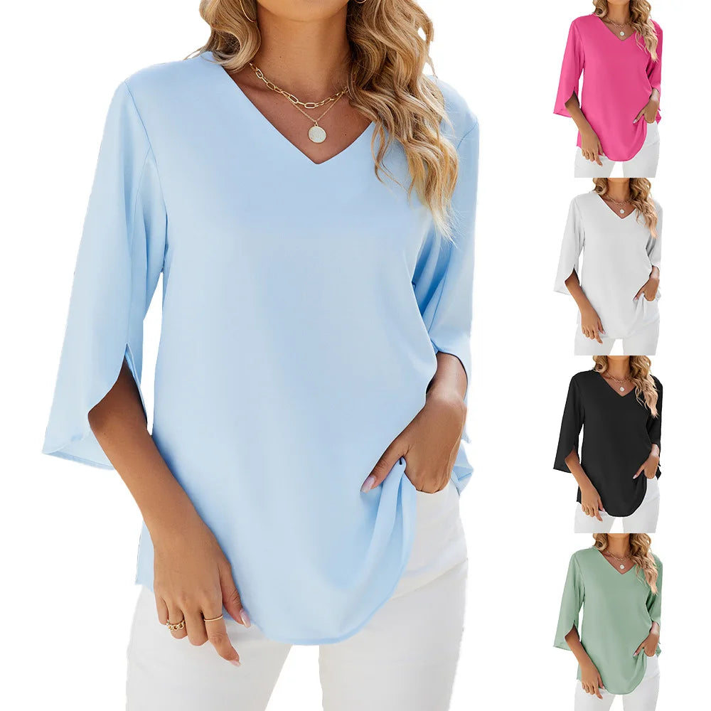 Soft | Elegante Bluse mit V-Ausschnitt für Damen