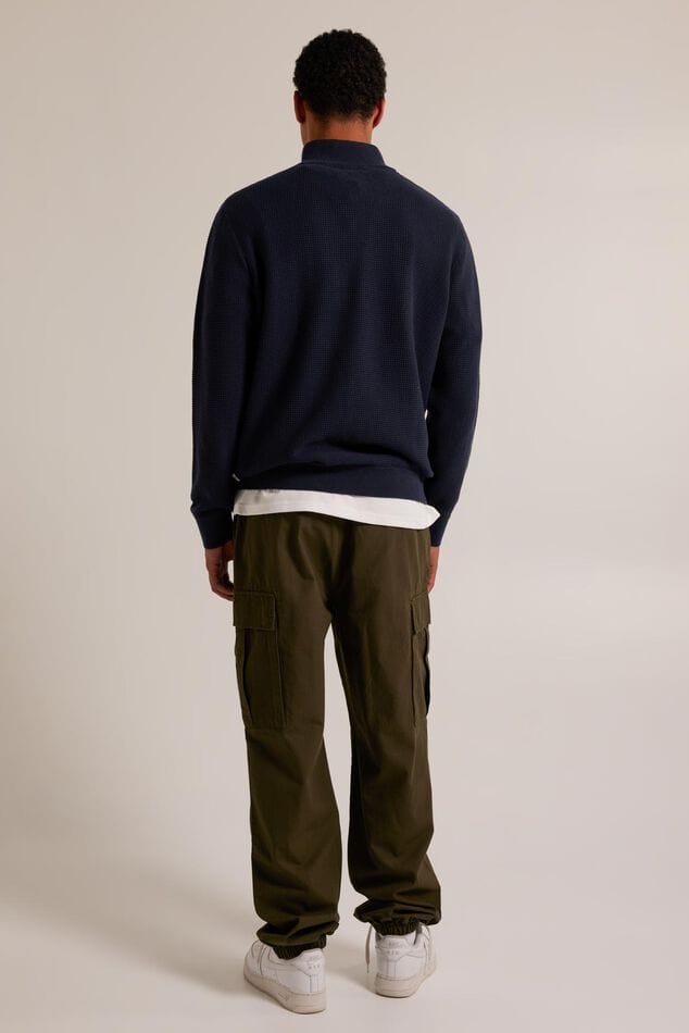 Davinci | Modischer Baumwollpullover mit Reißverschluss