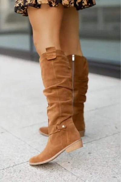 50% Rabatt | Lou™ - Kniestiefel aus Wildleder [Letzter Tag Rabatt]