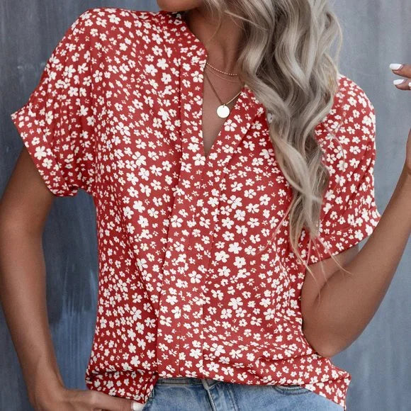 Amber | Vintage Blumenbluse für Damen