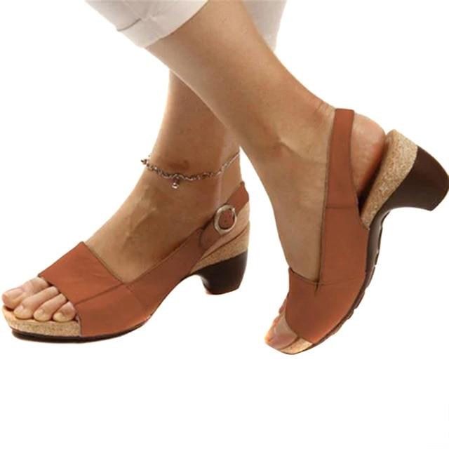 Komfy heel  - elegante orthopädische sandale mit extrem stabilem halt trotz absatz